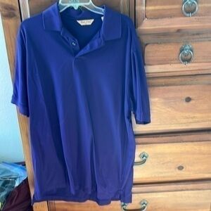 Dillard’s Gold Label Tall Man Purple Polo Shirt Size Large Tall EUC